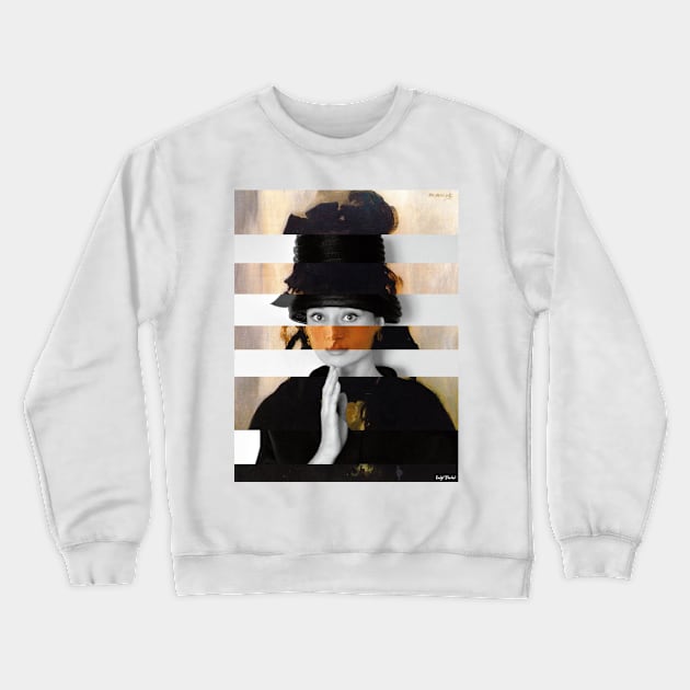 Portrait of Berthe Morisot by Manet and Audrey H. Crewneck Sweatshirt by luigi-tarini